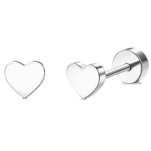 Drperfect 1Pair Flat Back Earrings for Women Surgical Steel Earrings for Sensitive Ears Hoop Stud Cartilage Tragus Piercings