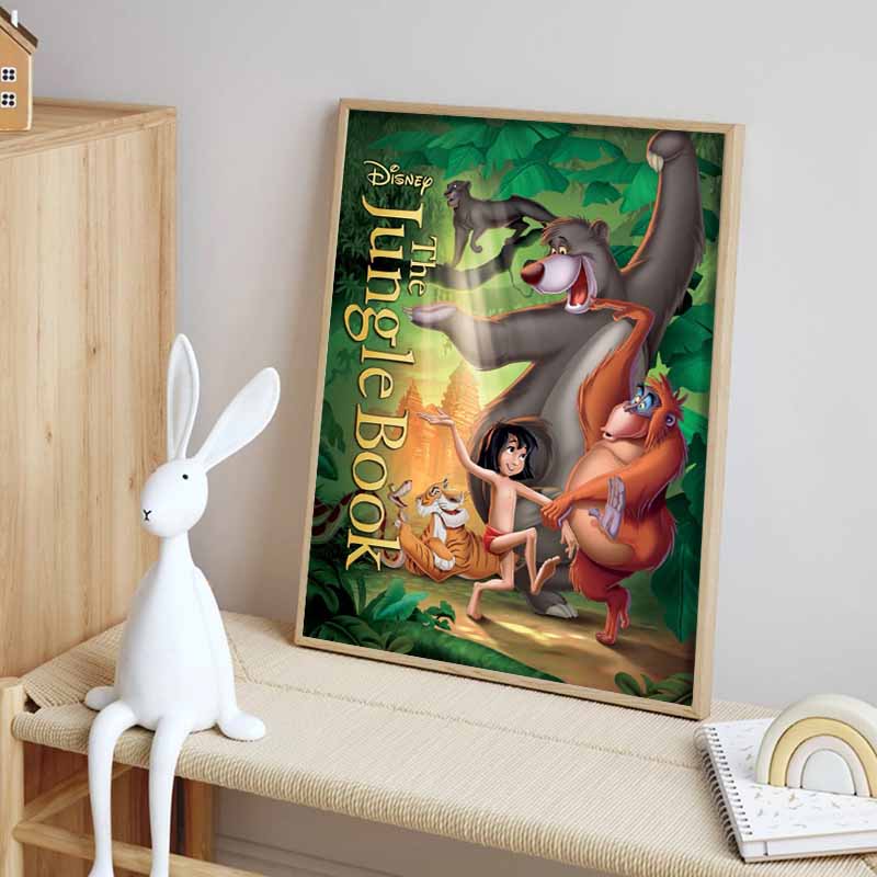 Disney 5D DIY Diamantmalerei Das Dschungelbuch Abenteuer Cartoon Vollbohrer Mosaik Diamantmalerei Kunst Wanddekoration Set
