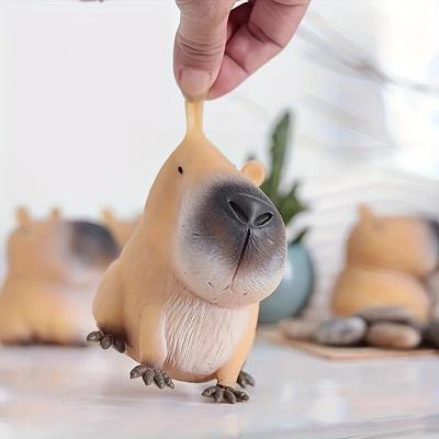 Niedliches Capybara Gummitier - Schneller Hüpfer, Langlebig, Einzigartiges Tierdesign, Perfekt für Partygeschenke und Weihnachtsgeschenke, Halloween & Weihnachten