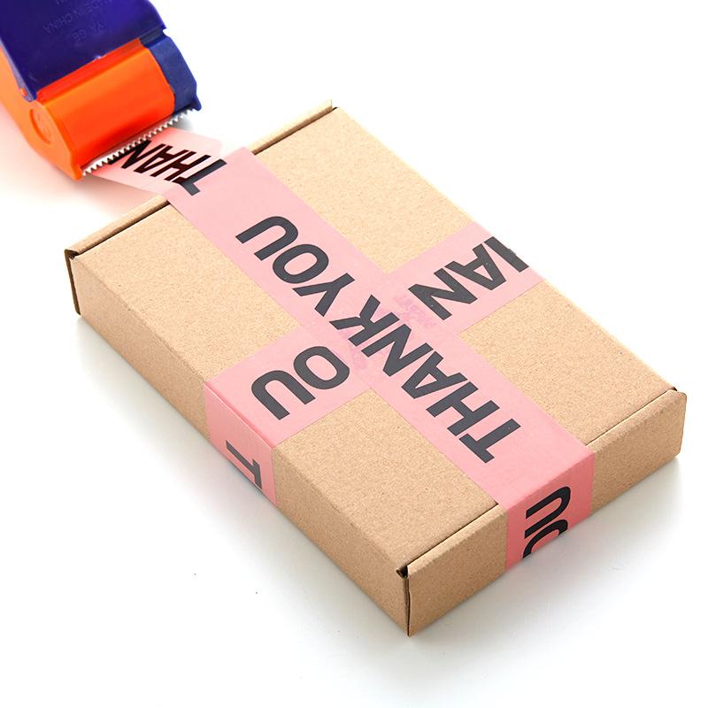 4.5cm*100M "THANK YOU" Packing Tape Thank You Bopp Tape Sealing Tapes Sticker Decorative Gift Box Decor for Small Business Shop