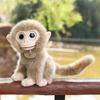Big Eyed Golden Monkey Plush Long Tail Brown Monkey Dolls Baby Toy Monkey Stuffed Toy  Kids Toy