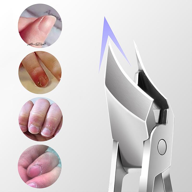 Anti-Splash Pointed Nail Clippers Large Diagonal Sharp Nail Clipper Slant Mouth for Nail Grooves - Nail Scissors