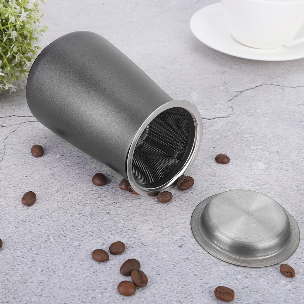Stainless Steel Manual Coffee Powder Strainer Filter Coffee Making Accessories Black