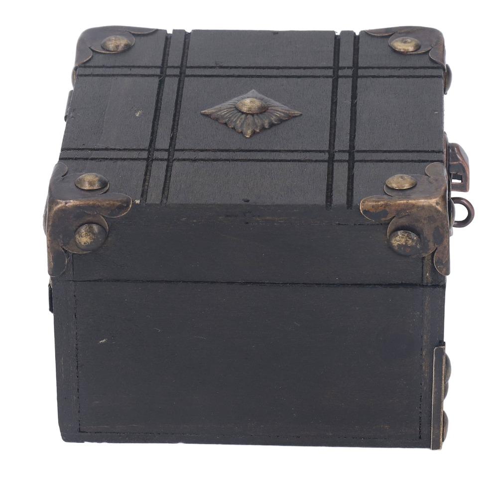 Wooden Vintage Wooden Box With Lock Handmade Treasure Chest Case Secure Elegant Vintage Wooden Treasure Box Home Display