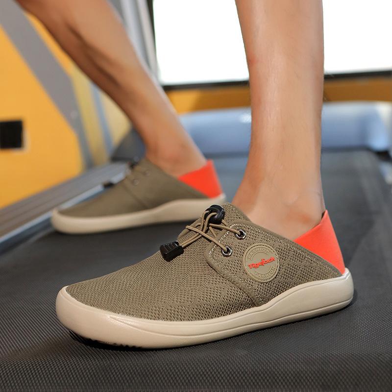 Neue Barfußschuhe mit breiter Zehenbox Herren Fliegengewebte atmungsaktive Sportschuhe Herren Fitnessschuhe Schnürschuhe Freizeitschuhe