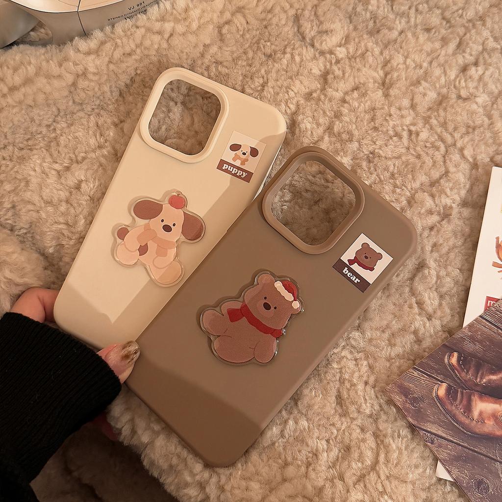 Cute 3D Animal 17promax Apple 16 Phone Case Suitable for iPhone 14, 13, 12, Unique Cartoon Soft Case