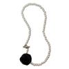 Sophisticated Black Rose Flower Beaded Necklace for Fashion Forward Individuals