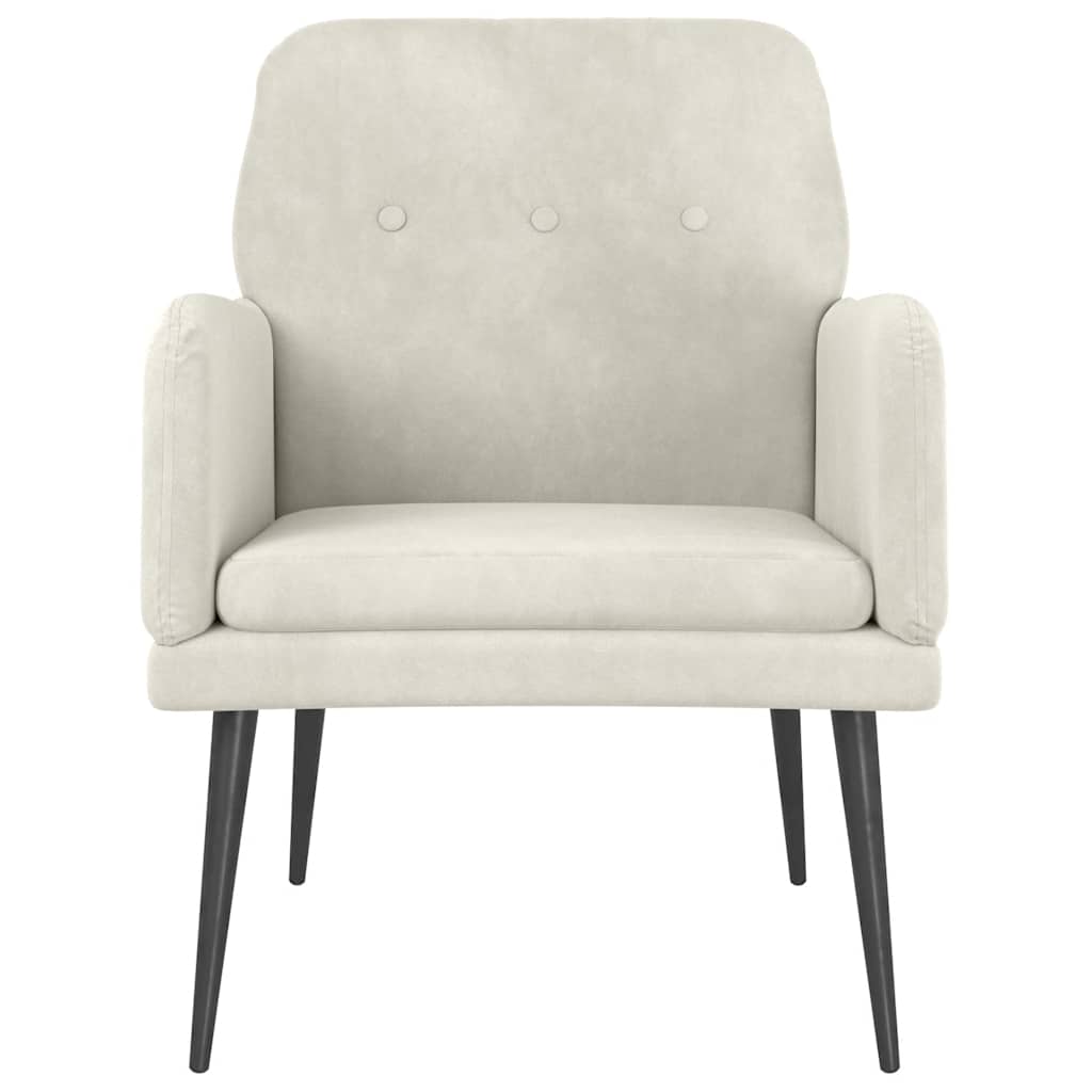 vidaXL Sessel Creme 62x79x79 cm Samt