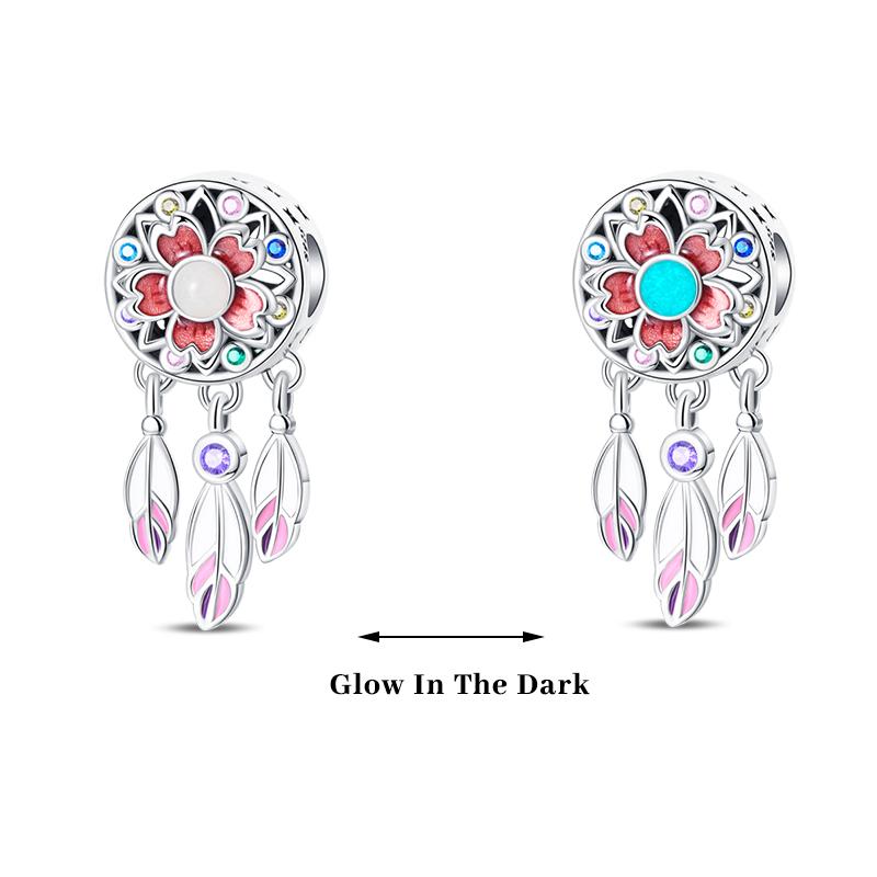 Copper Color Fireflies Bees Stars Turtles Luminous Charms Beads Fit 3Mm Original Bracelets Diy Jewelry Gift