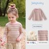 JELLYBABY Girls' French Striped Long Sleeve T-Shirt