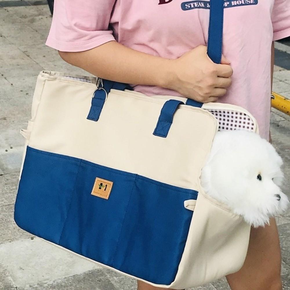Soft Pet Travel Carrier Breathable Dog Car Seat Pet Crossbody Tote Cat Shoulder Bag  Small Dogs Use marrone