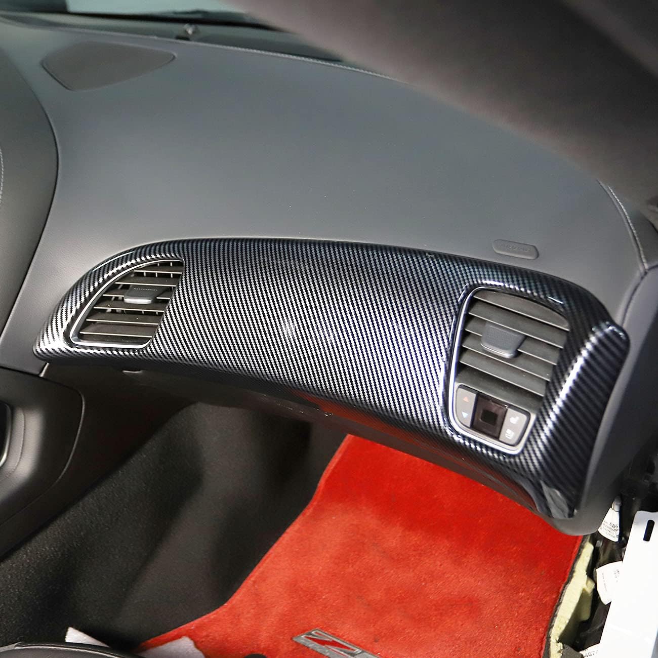 

Korlot Carbon Fiber Dashboard Panel Decor Cover for Chevrolet Corvette C7 2014-2019