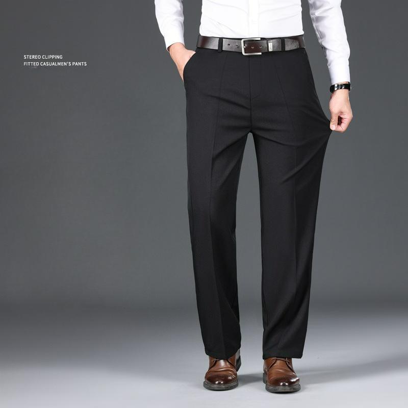 Autumn and Winter Men's Casual Pants Plus Velvet Loose Straight-leg Business Trousers Men's Long Pants