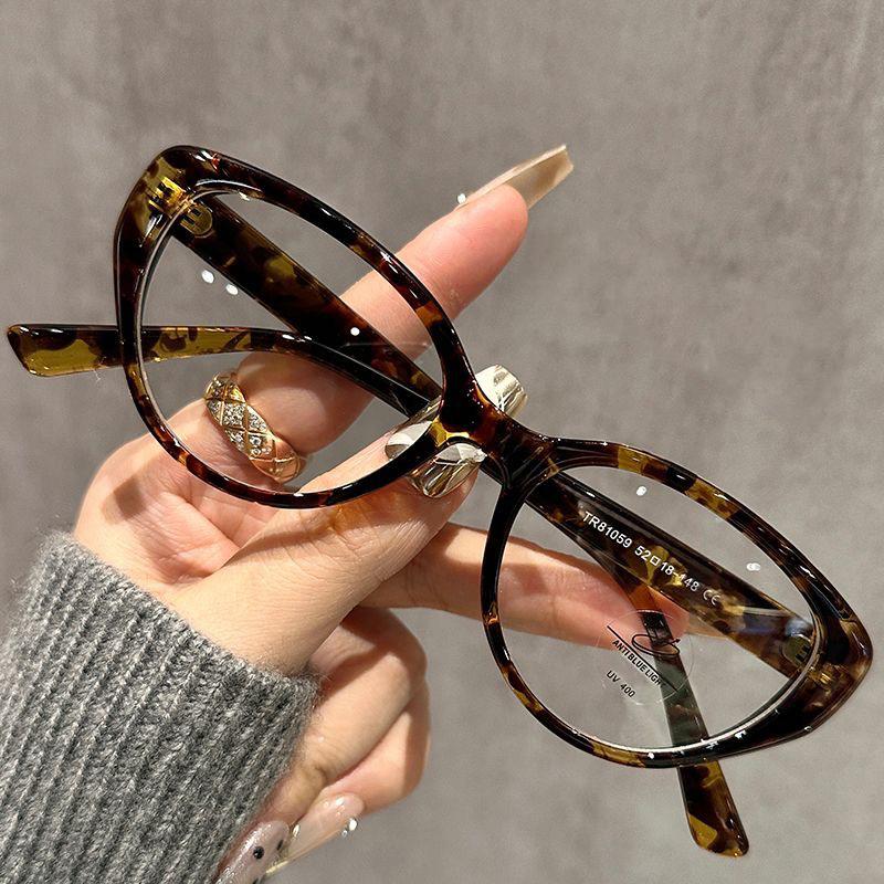 

Новые ретро очки «кошачий глаз» с черной оправой, плоские зеркальные очки с защитой от синего света для близорукости, оправа для женских очков для маленького лица 9027 -5