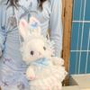 Anime Bag Lolita Rabbit Doll Plush Doll Bag Pearl Chain Oblique Span Bag Plush Backpack Two-dimensional Bag