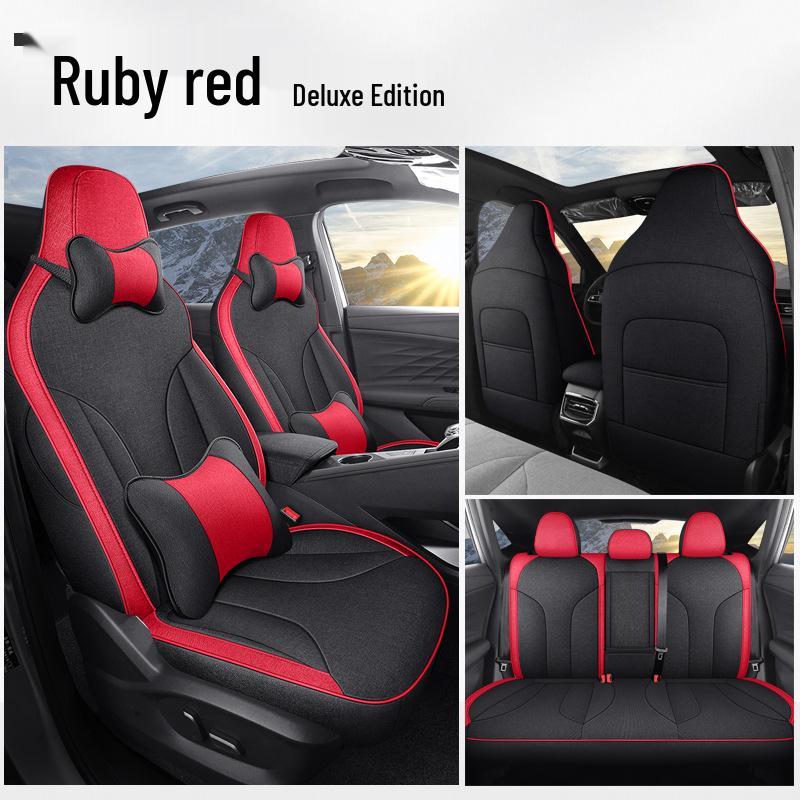 

Roewe D5X DMH New Model Linen Car Seat Cushion, All-Season & Universal Fit Rear Full Cover (Specify Year and Model)