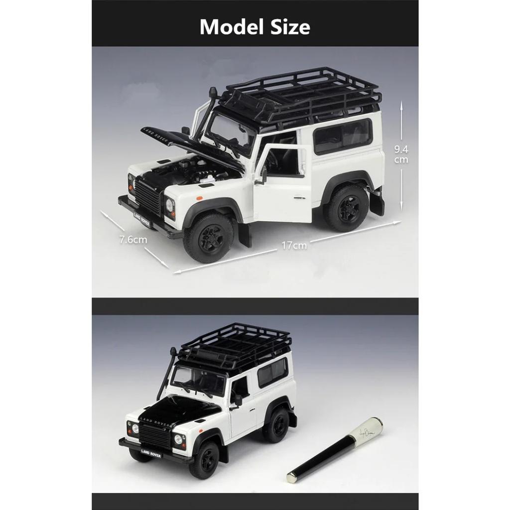 Welly 1/24 Land Rover Defender Alloy Car Model Diecast Metal Off-Road Vehicle Car Model Simulation Collection Childrens Toy Gift