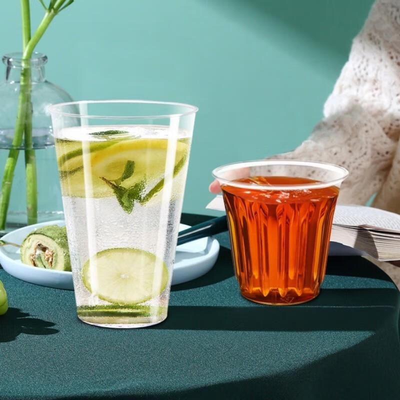 JingJingRS 240ML Thickened Clear Disposable Plastic Cups