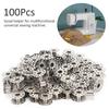 100pcs Iron Plating Sewing Machine Bobbin Household Durable Replacement Bobbin Generic Metal Bobbin Home Sewing