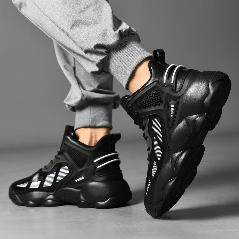 A 2025 live broadcast autumn high-top men's shoes lightweight sports running shoes men's actual basketball shoes dad shoes