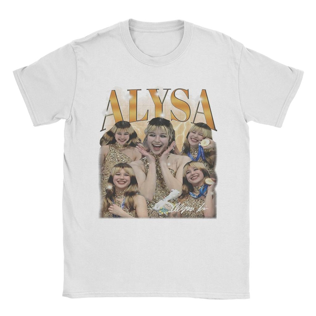 Neuheit Alysa Liu USA T-Shirt Unisex Rundhals 100% Baumwolle T-Shirts Kurzarm T-Shirt Große Größen Kleidung