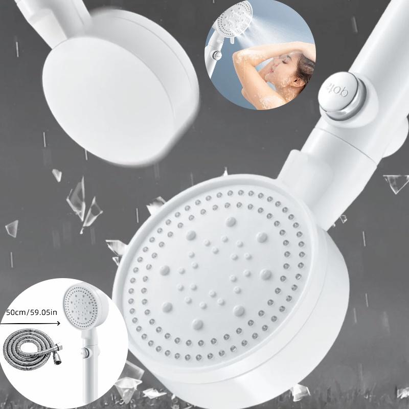 Abs Handheld Showerhead With Powerful Water Pressure And Five Spray Modes For Bathroom
