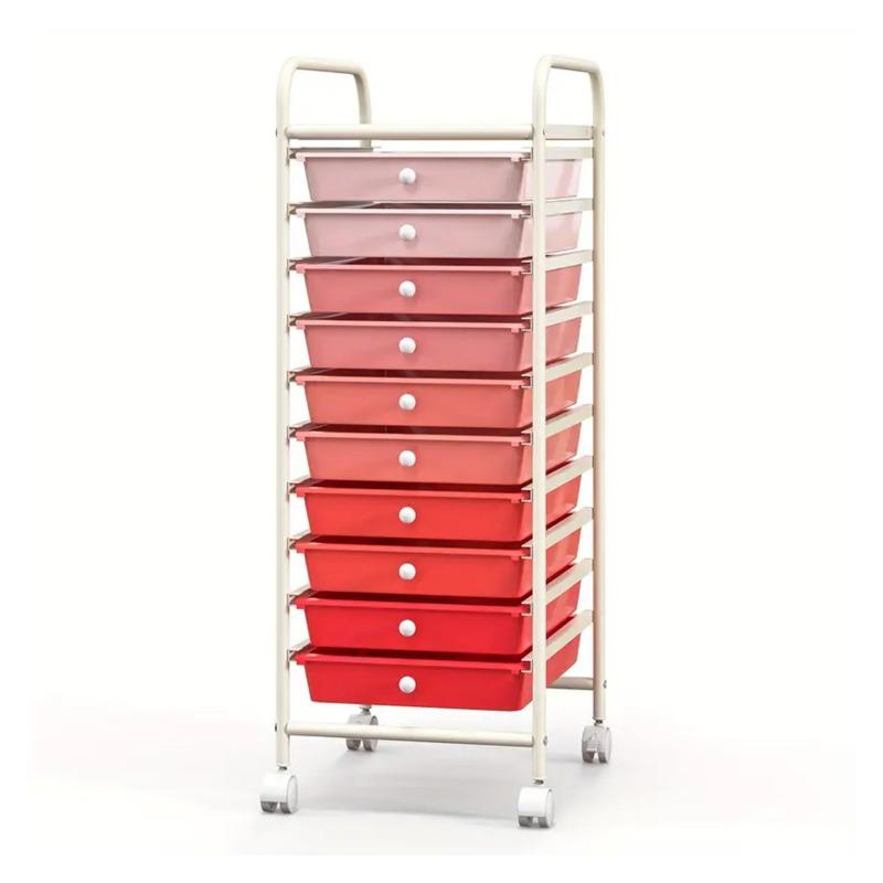 Large Organizer Cart Sliding Shelf Aesthetic Multifunctional Removable Storage Rack Crack Shelves with Wheels Home Furniture розовый 37916₽