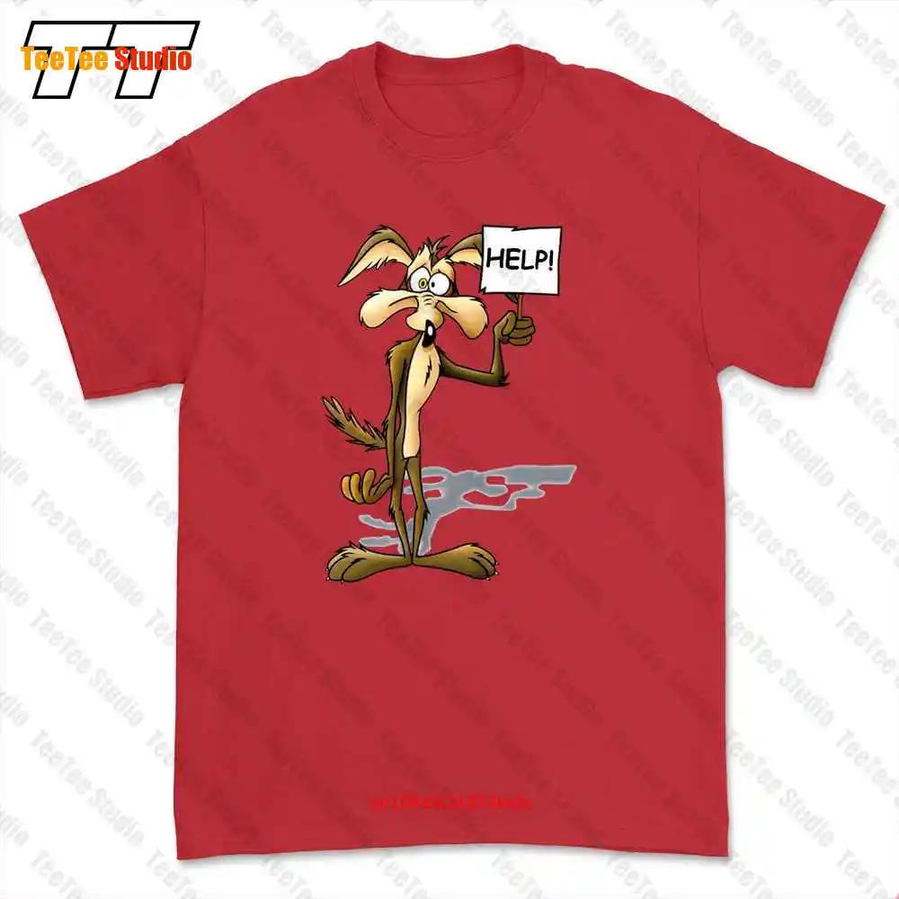 Maglia Willy Coyote Road Runner Cartone Help Tshirt Tee 7WP4 S