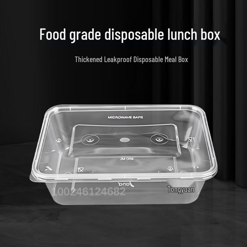 Disposable Rectangular Food Container with Lid