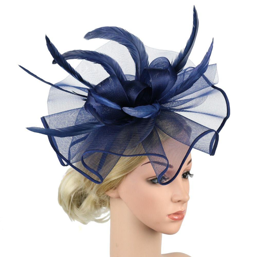 Stilvoller Fascinator Kopfschmuck Formelles Kleid Braut Netz Kappe Eleganter Zylinder Stirnband Geburtstag