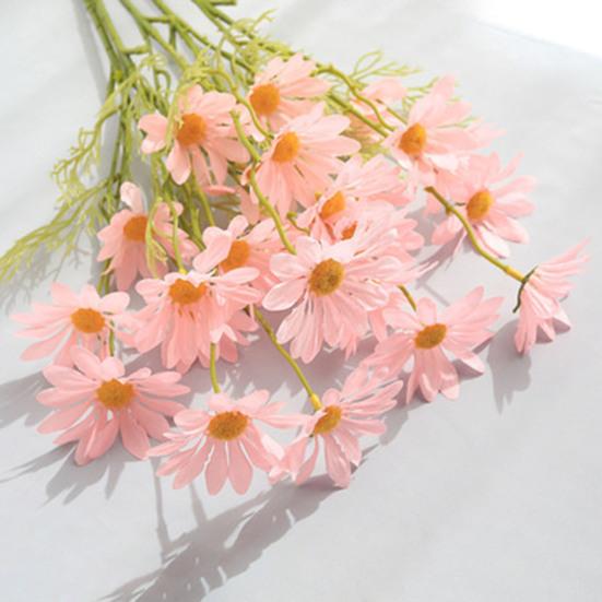 Künstliche Blumen Chrysanthemenstrauß 2 oder 5 Stiele 21 Zoll Realistisches Seiden-Kunststoff-Simulationsdesign UV-beständig Farbecht Fälschung