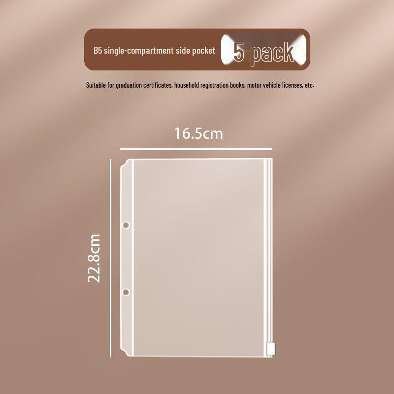 A4 Large Capacity Family Document Organizer with Transparent Pages for Birth Certificates and Household Registers