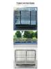 Stainless Steel Dog Cage with Toilet, for Small to Large Breeds, Full Square Tube Design, Suitable for Golden Retrievers.