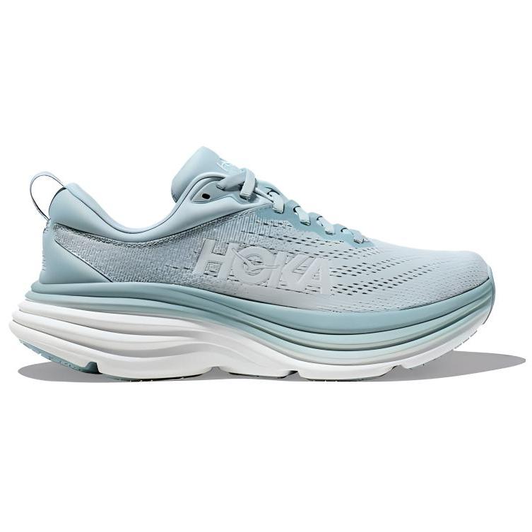 HOKA Bondi 8 Blue Ice Flow Women Sneakers Cloud-Blue 1127952-CBIF