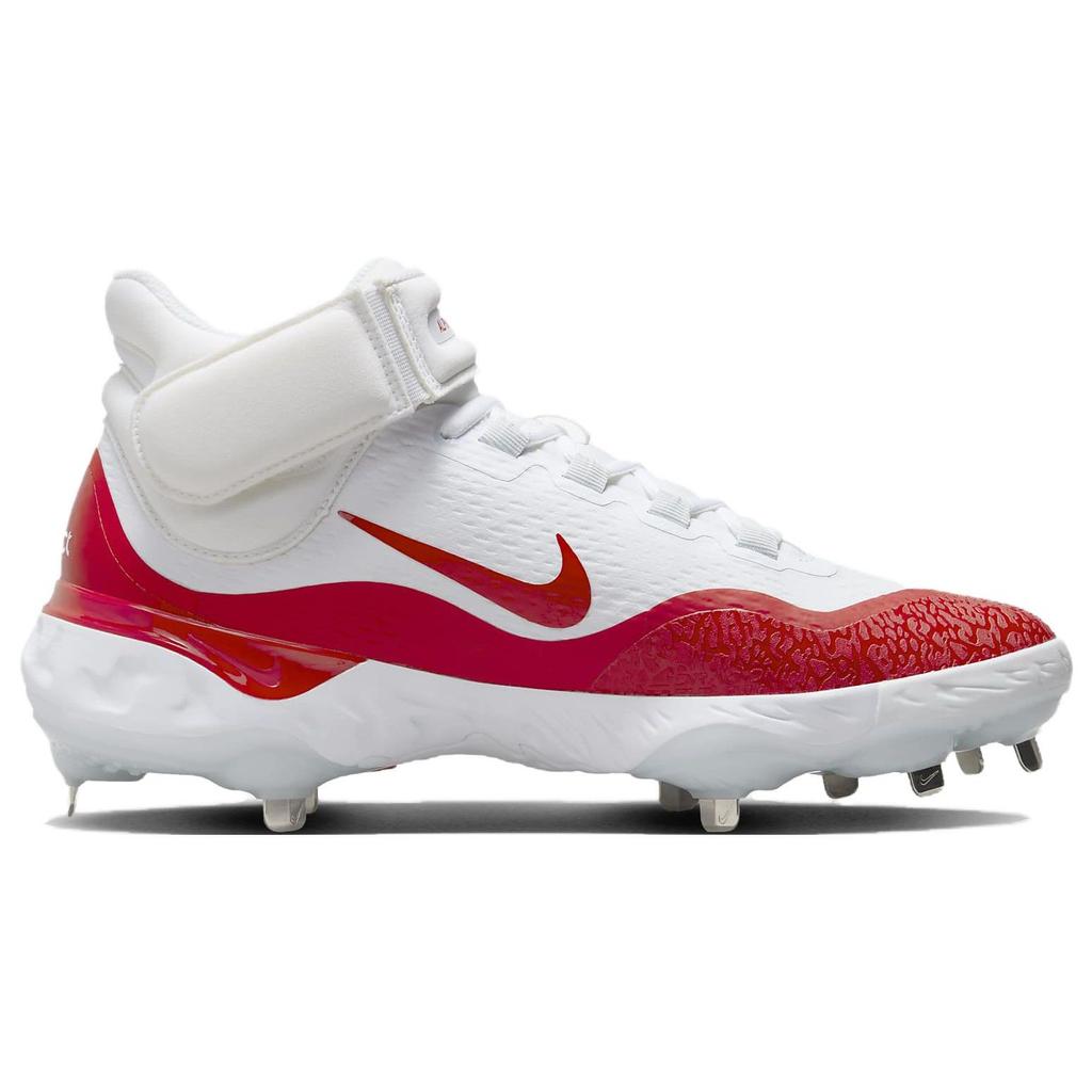 Nike Alpha Huarache Elite 4 Mid Bílá Univerzitní červená Pánské tenisky Černá Modrošedá FD2744-105