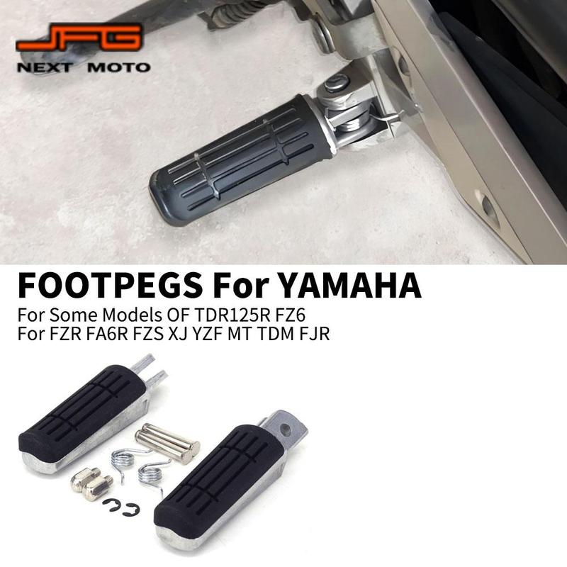 Motorcycle Foot Pegs Footrest Pedals For YAMAHA TDR 125R FZ6 FZR FZS XJ-N XJ-S YZF-R6 600 MT03 XJ900S TDM900 BT1100 FZ1 FZ6R