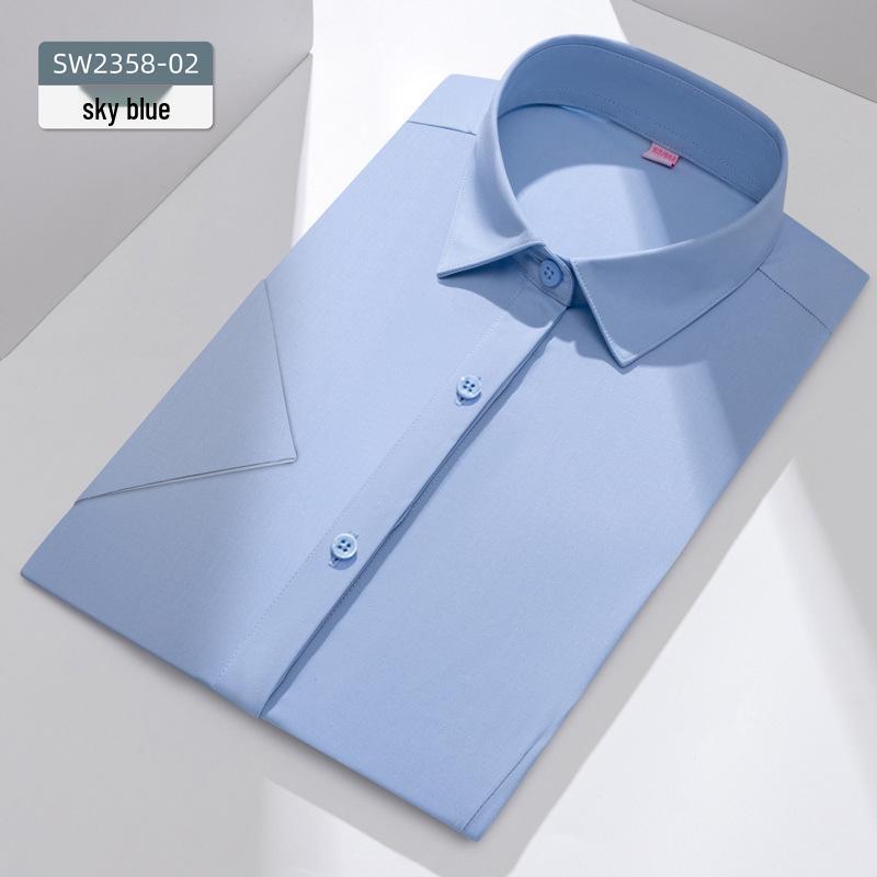 

Женская белая немнущаяся деловая рубашка с длинным рукавом - Модал, Легкий уход, Рабочая одежда 37