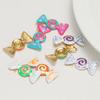 4pcs Stainless Steel Enamel Candy Charms for Children Necklace Kids Pendants DIY Jewelry Earrings Making Bracelet Supplies