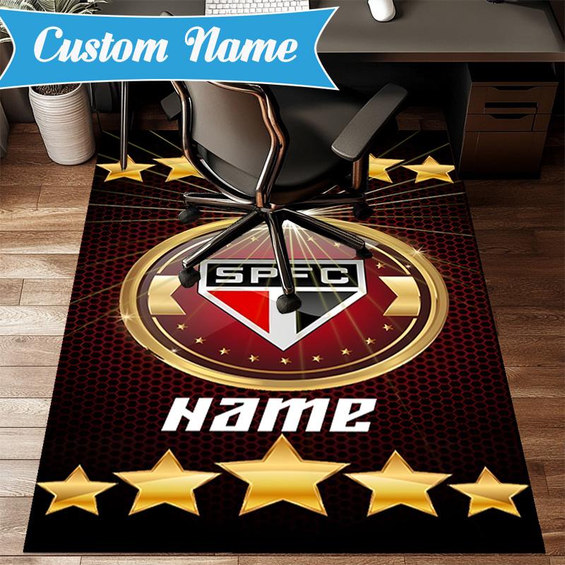 Custom Name SPFC Team Spirit Rug Game Carpet, Floor Mat for Bedroom Living Room Entryway Rug, Home Decor Idea Gift for Christmas birthday