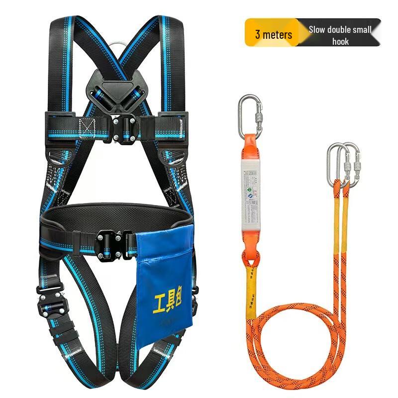 OLOMM 3-Meter Double Hook Buffer Lanyard 1