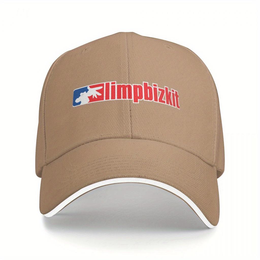 Limp Bizkit Rapcore Beyzbol Şapkası - Erkek, kadın ve çocuklar için gündelik unisex şapka - Kırmızı/beyaz/mavi süslemeli siyah