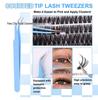 DIY Natural Dense Cluster False Eyelashes, Self-Adhesive 720 Segmented 10150D Curl, Individual Clusters