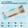 LTC Nimbleback NB832 Wireless 75% Gasket Mechanical Keyboard, Tri-Mode BT5.02.4GUSB-C Wired, Hot-Swappable 82-Key RGB Gaming Keyboard with Software