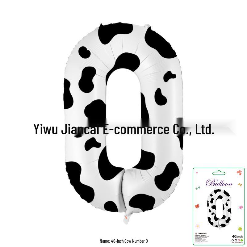 Décoration Bandeau Rayé à Carreaux Vache Dégradé 40" - Grand Chiffre pour Scène de Fête d'Anniversaire de Bébé