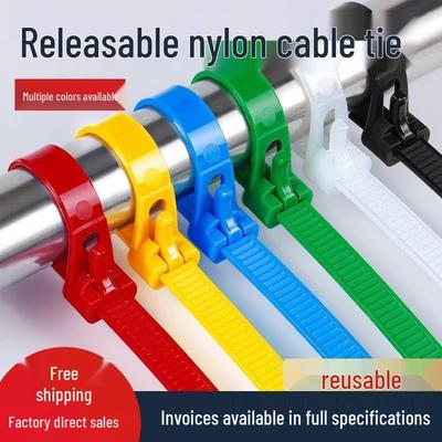 Verstellbare Nylon-Kabelbinder mit lösbarem Verschluss - Wiederverwendbar & Bunt für den Garten