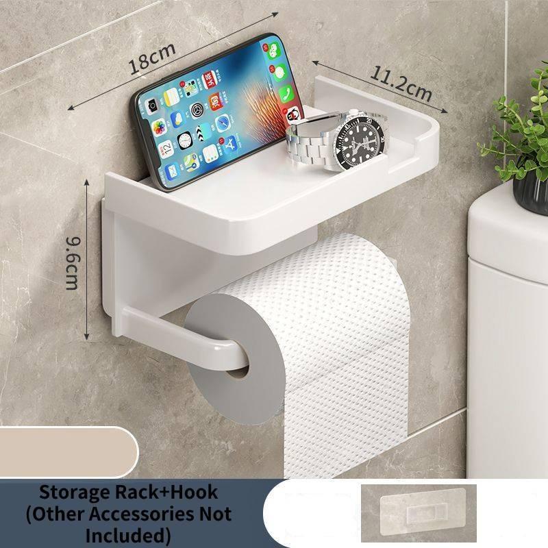 

Коробки для туалетной бумаги Перфорация не требуется Стойка для хранения Бытовые рулоны Бумажные крепления Настенные белый