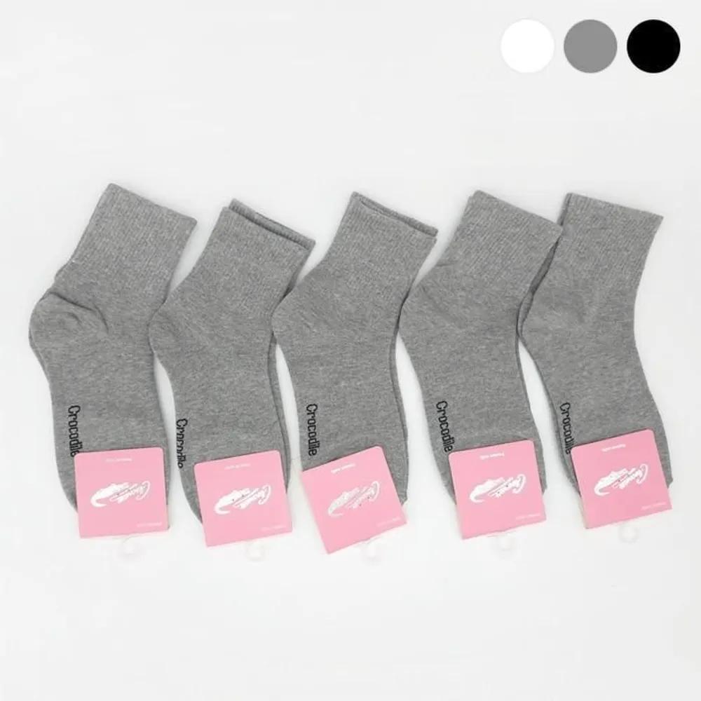 Women's Elastic Crocodile Mid-calf Socks 5-Pair Pack ELY-8004 (19048238)
