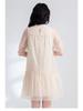Summer Lightweight Breathable Loose Doll Collar Short Sleeve Dress - L455