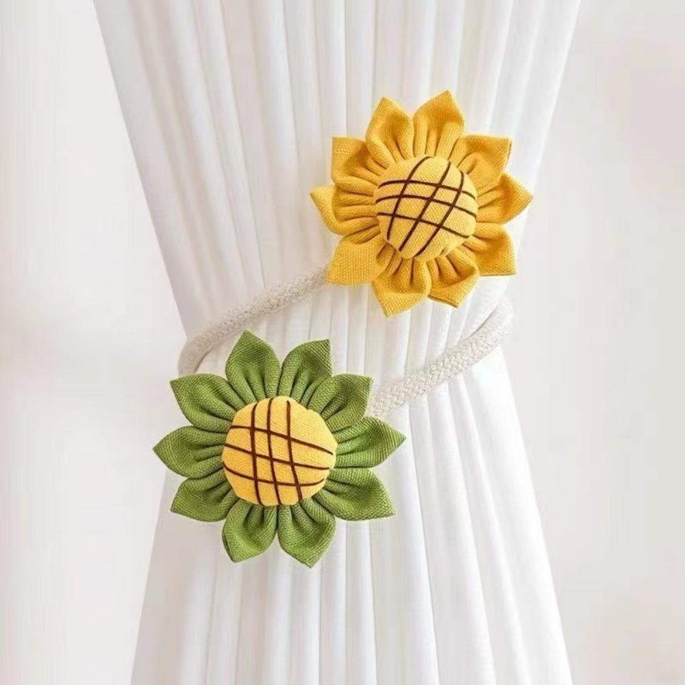 1Pcs Romantic Sunflower Curtain Tieback Curtain Strap Curtain Rope Holders  Home Decor