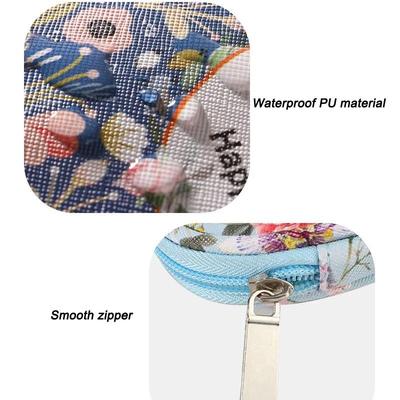 Floral Hand Knitting Kit, Crochet Hook Zip Waterproof Storage Bag, Diy Printing Storage Bag, Jumper Needle Set Storage Bag